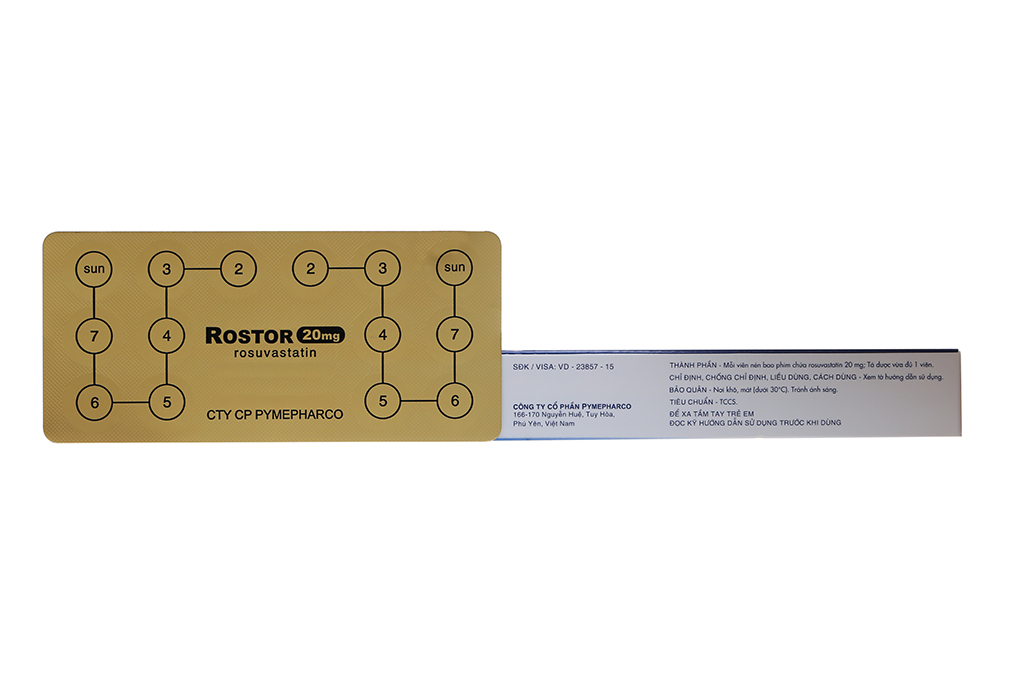 Rostor 20mg trị tăng mỡ máu