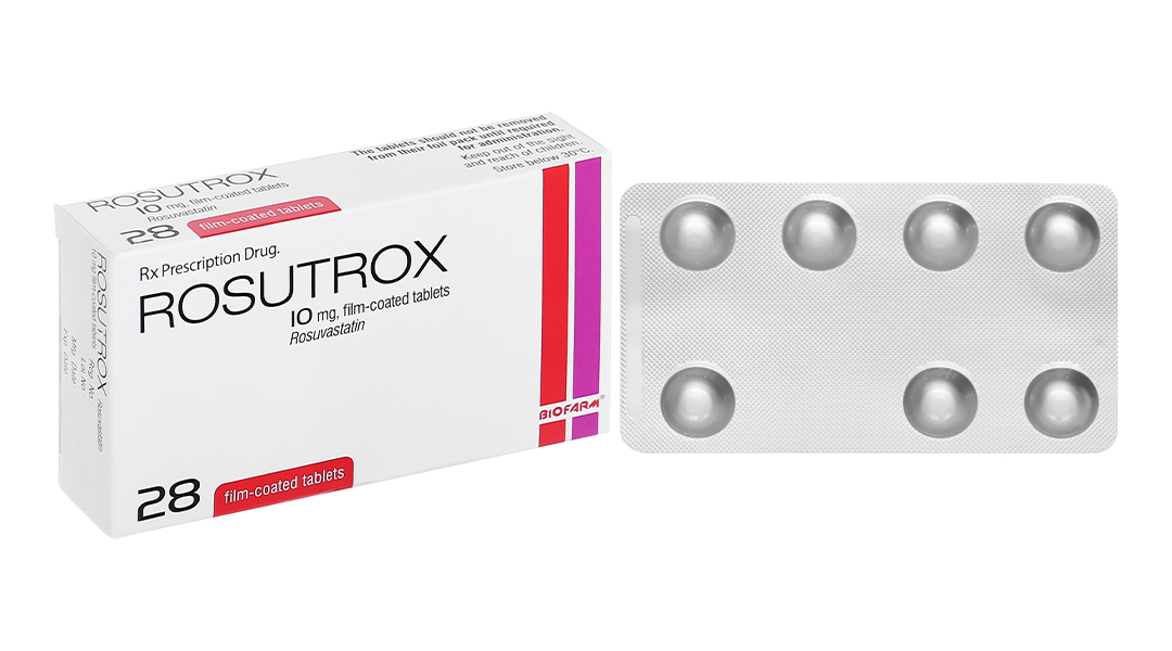 Rosutrox 10mg trị tăng cholesterol trong máu