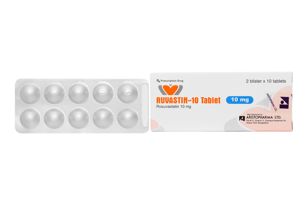 Ruvastin-10 Tablet trị rối loạn mỡ máu