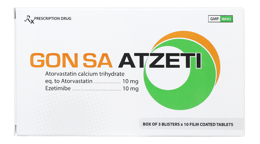 Gon Sa Atzeti 10/10mg trị rối loạn mỡ máu