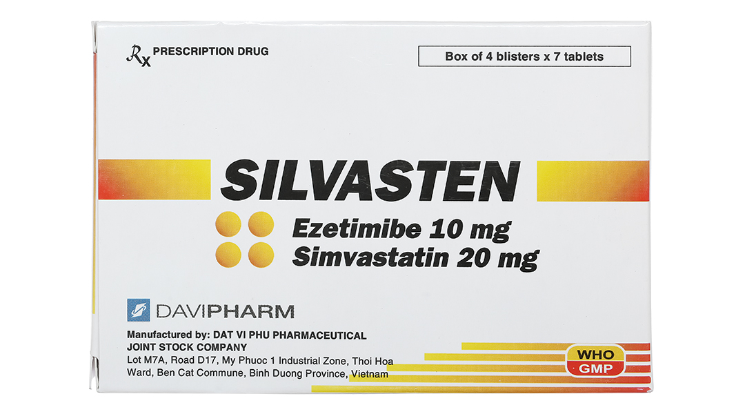 Silvasten 20/10mg trị rối loạn mỡ máu