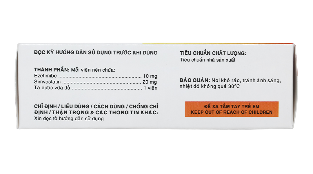 Silvasten 20/10mg trị rối loạn mỡ máu