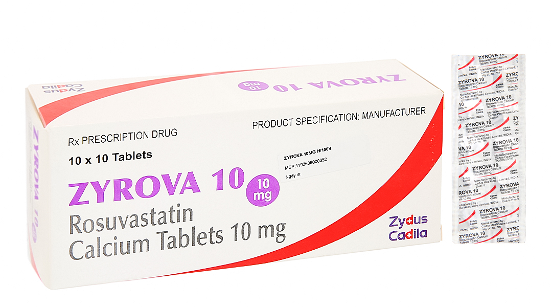 Zyrova 10 trị rối loạn mỡ máu