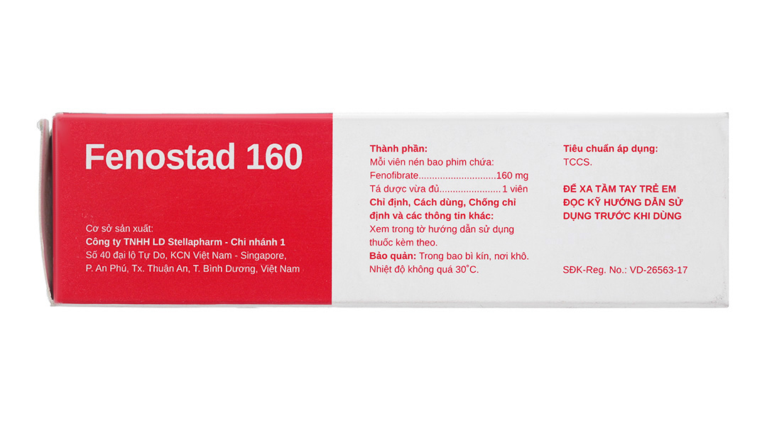 Fenostad 160 trị rối loạn mỡ máu