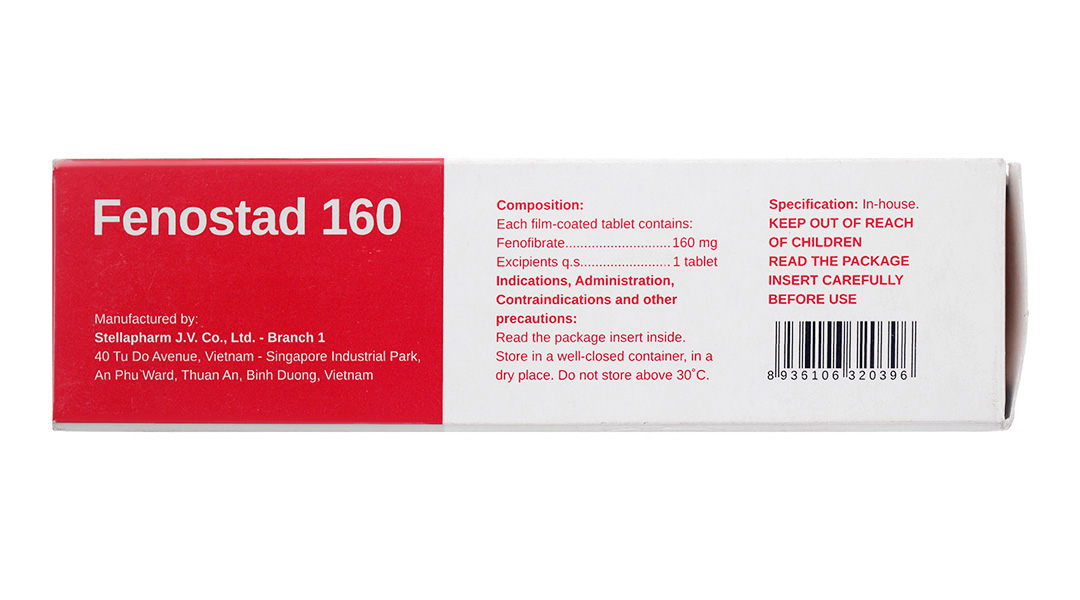 Fenostad 160 trị rối loạn mỡ máu