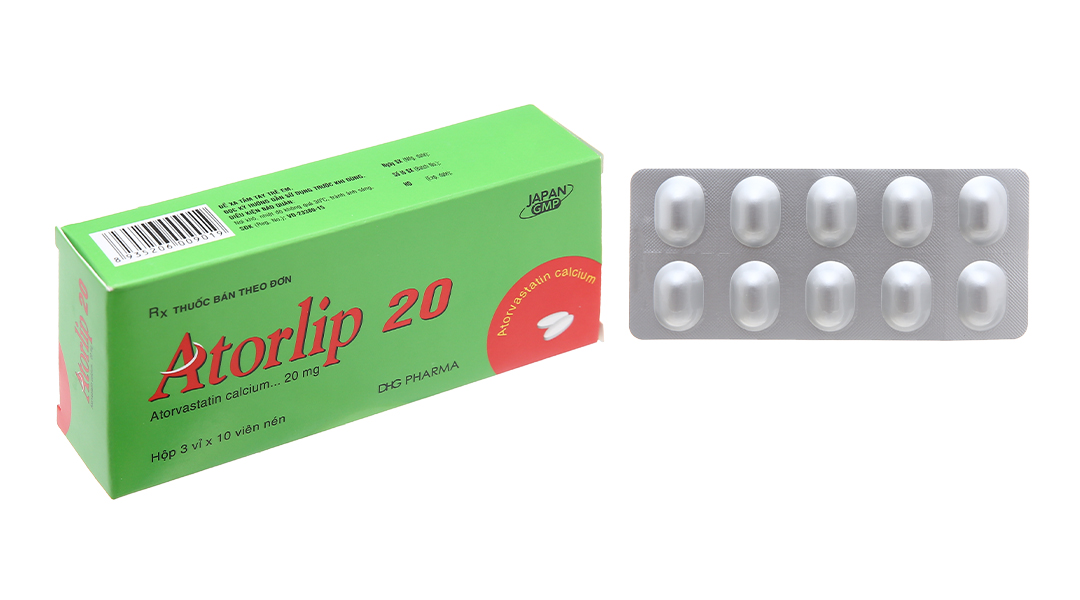 Atorlip 20mg trị rối loạn mỡ máu