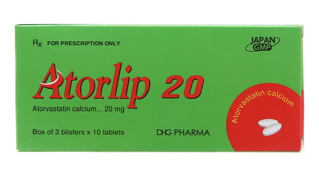 Atorlip 20mg trị rối loạn mỡ máu