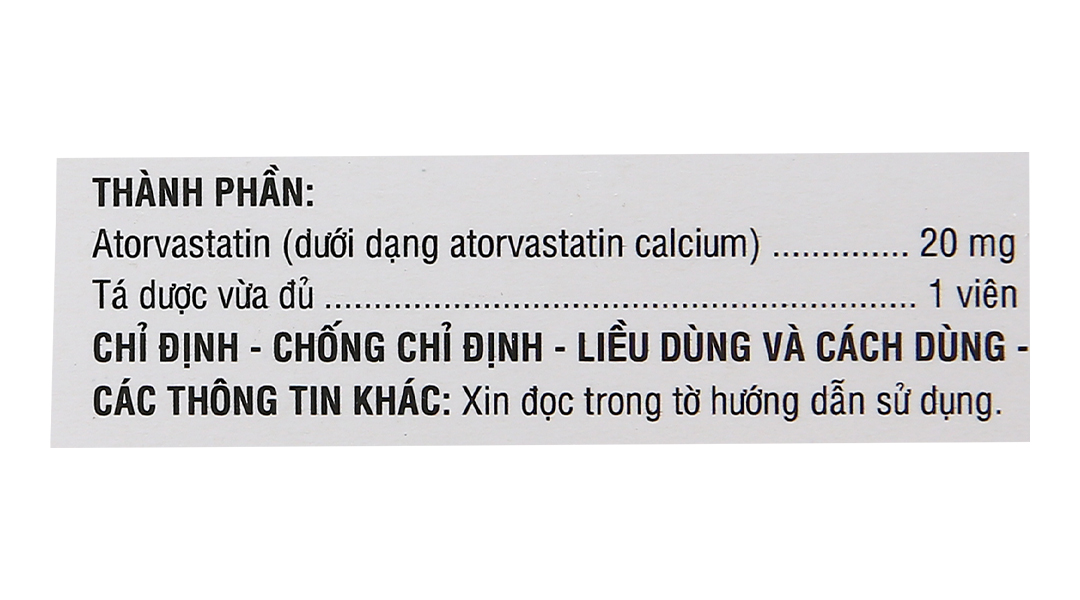 Lipvar 20 trị rối loạn lipid máu