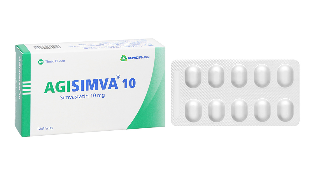 Agisimva 10 trị tăng cholesterol máu, xơ vữa động mạch