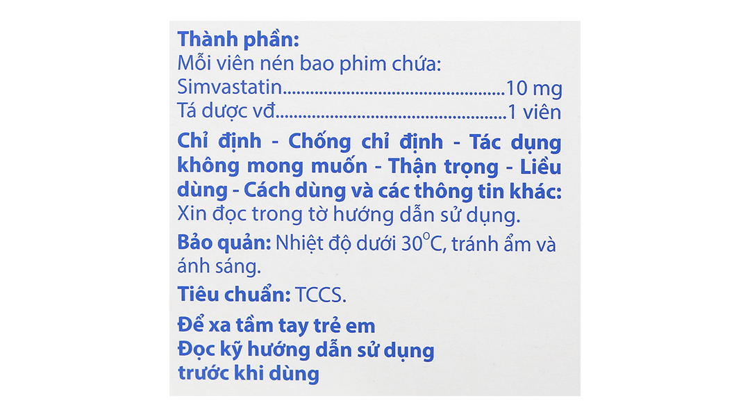 Agisimva 10 trị tăng cholesterol máu, xơ vữa động mạch