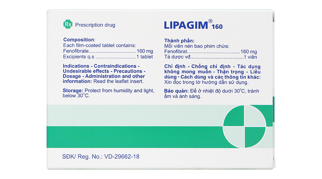 Lipagim 160 điều trị tăng Lipid máu