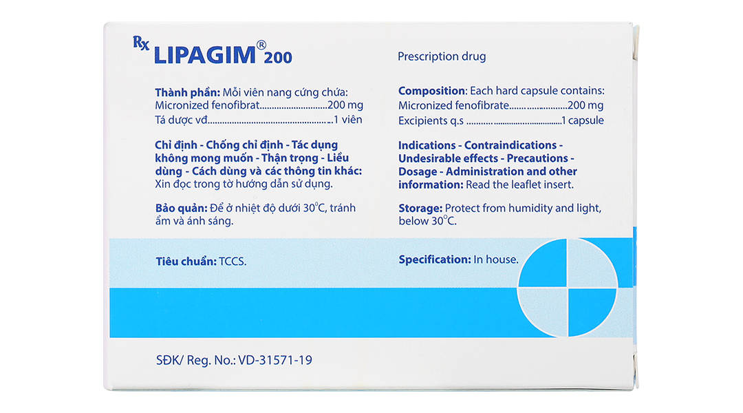 Lipagim 200 trị tăng mỡ máu như tăng Triglycerid, tăng Lipid hỗn hợp