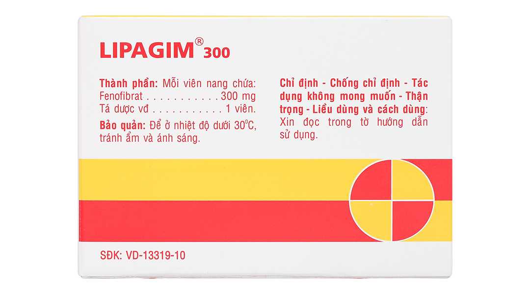 Lipagim 300 điều trị rối loạn mỡ máu, rối loạn Lipoprotein máu