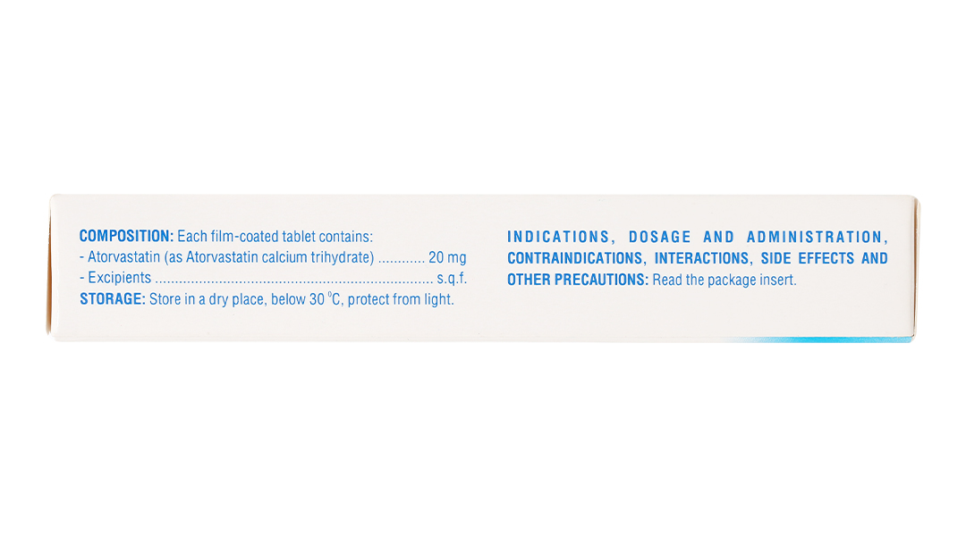 Atorvastatin Domesco 20mg trị tăng cholesterol máu