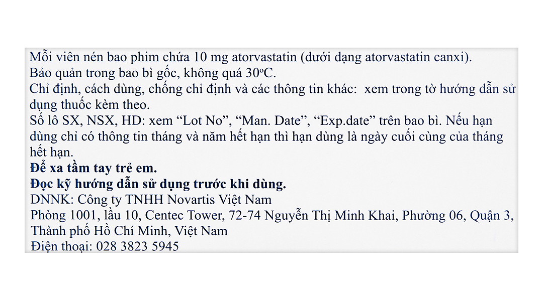 Rotacor 10mg trị tăng cholesterol máu