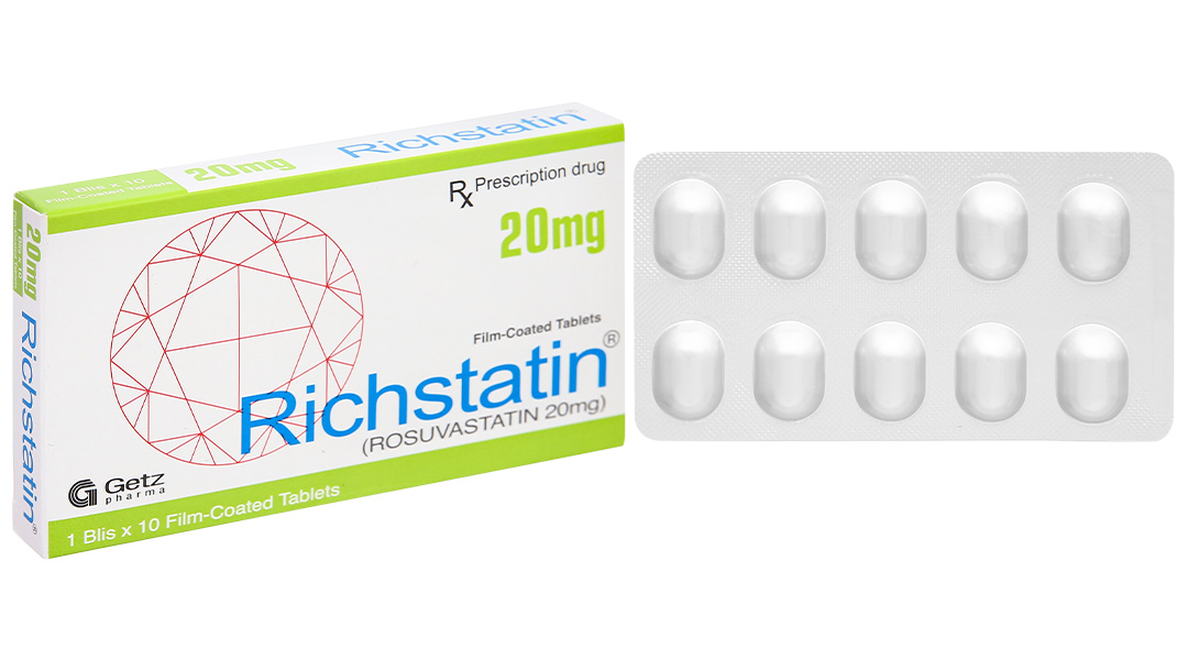 Richstatin 20mg dùng làm giảm cholesterol toàn phần