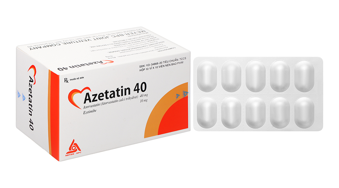 Azetatin 40 điều trị rối loạn lipid máu