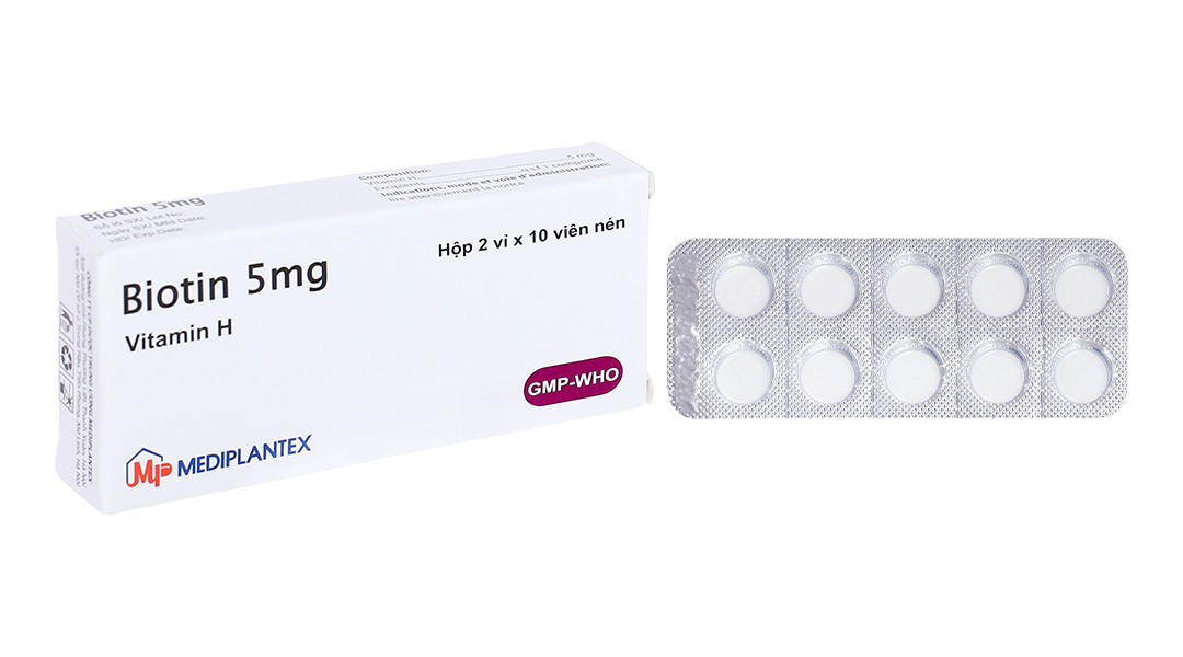 Biotin 5mg Mediplantex hỗ trợ trị viêm da, rụng tóc