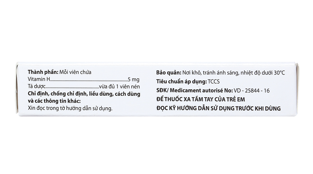 Biotin 5mg Mediplantex hỗ trợ trị viêm da, rụng tóc