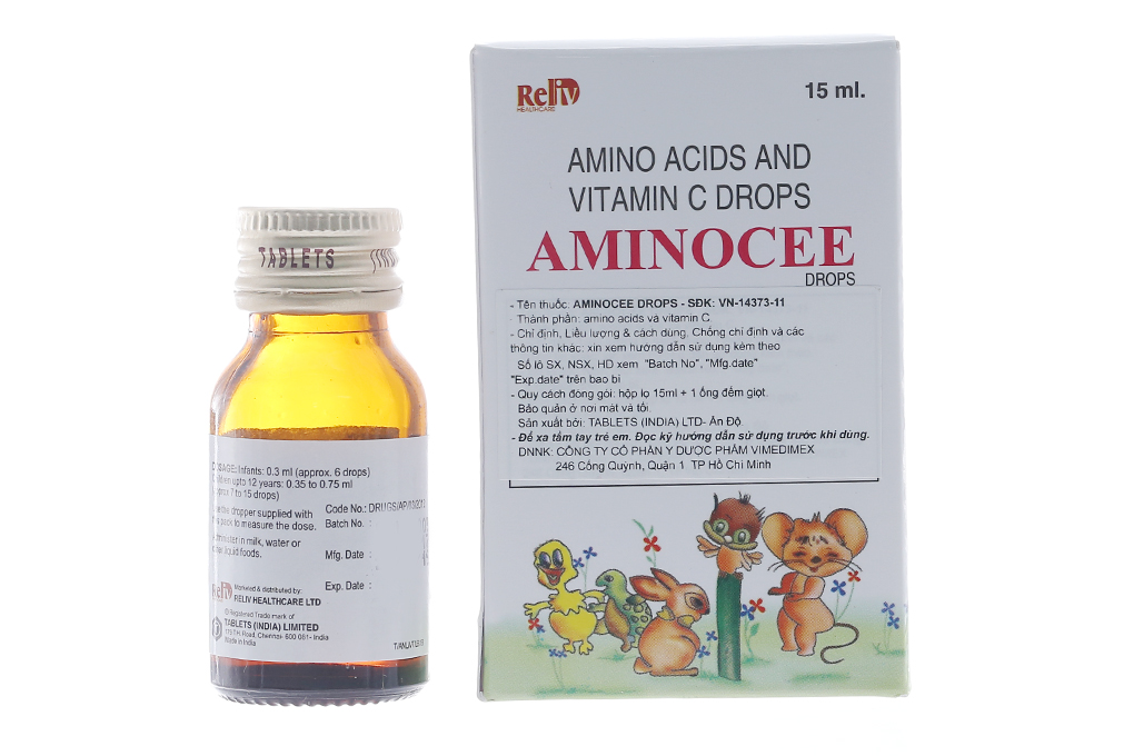 Thuốc uống nhỏ giọt Aminocee bổ sung dưỡng chất cho bé
