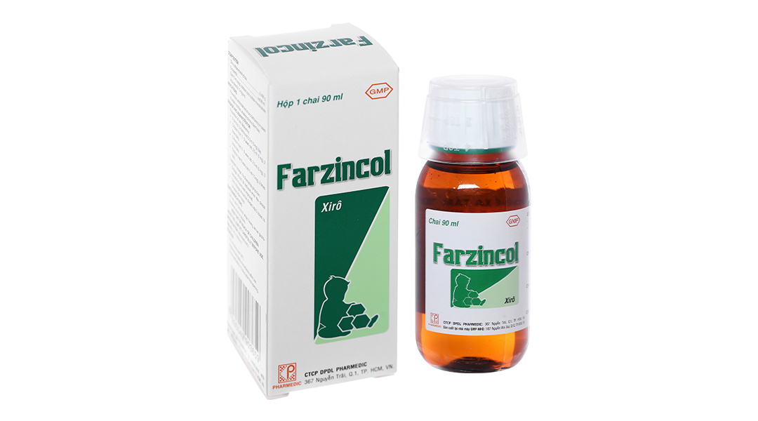 Siro Farzincol phòng và trị thiếu kẽm trong suy dinh dưỡng, tiêu chảy