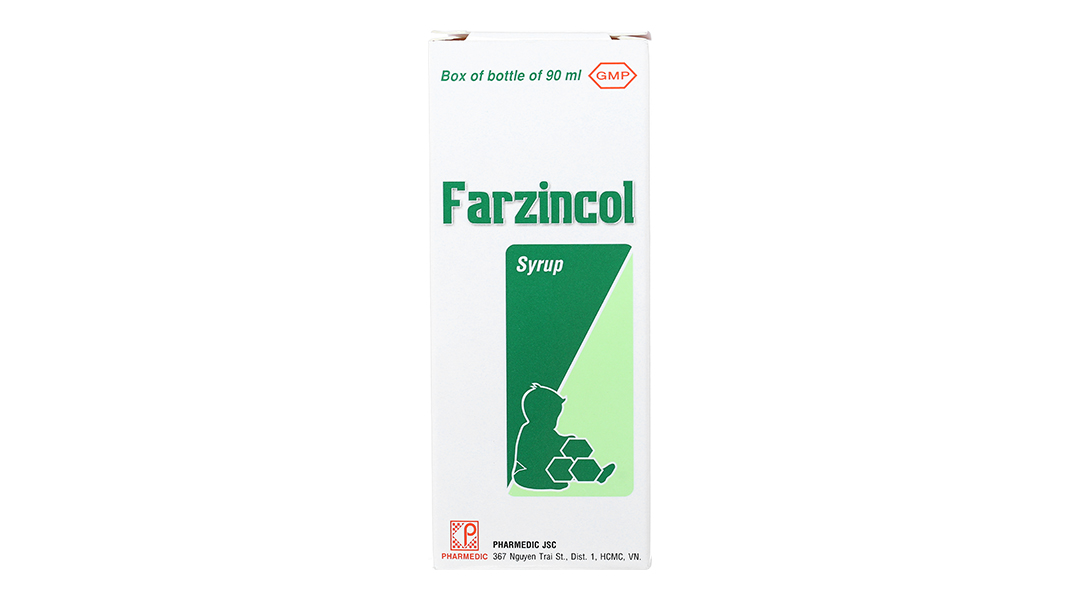 Siro Farzincol phòng và trị thiếu kẽm trong suy dinh dưỡng, tiêu chảy