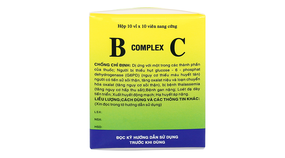 B Complex C bổ sung vitamin nhóm B và vitamin C