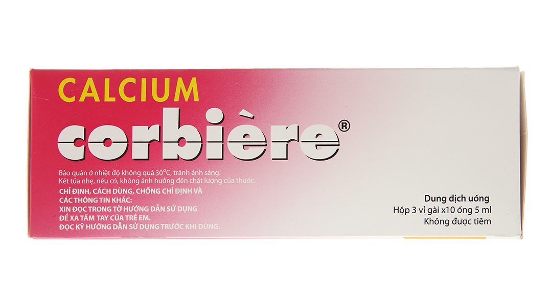 Dung dịch uống Calcium Corbière bổ sung canxi, trị loãng xương