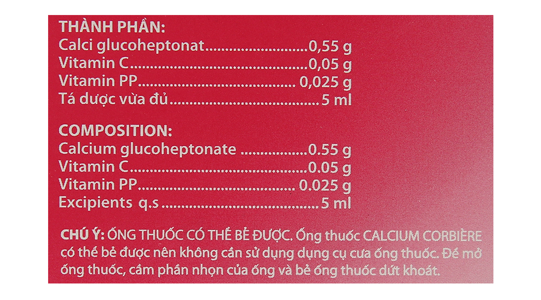 Dung dịch uống Calcium Corbière bổ sung canxi, trị loãng xương