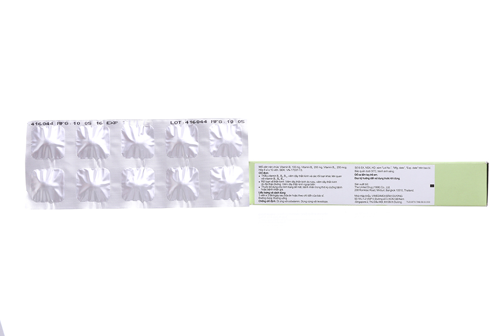 Betex Tablets trị thiếu các vitamin B1, B6, B12