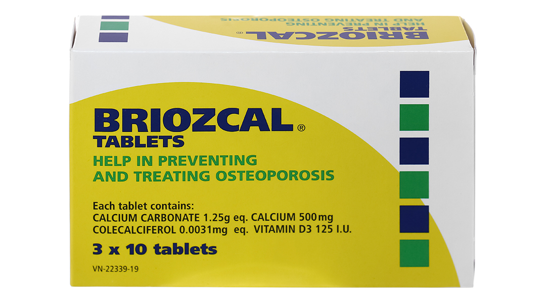 Briozcal bổ sung canxi và vitamin D3, điều trị loãng xương