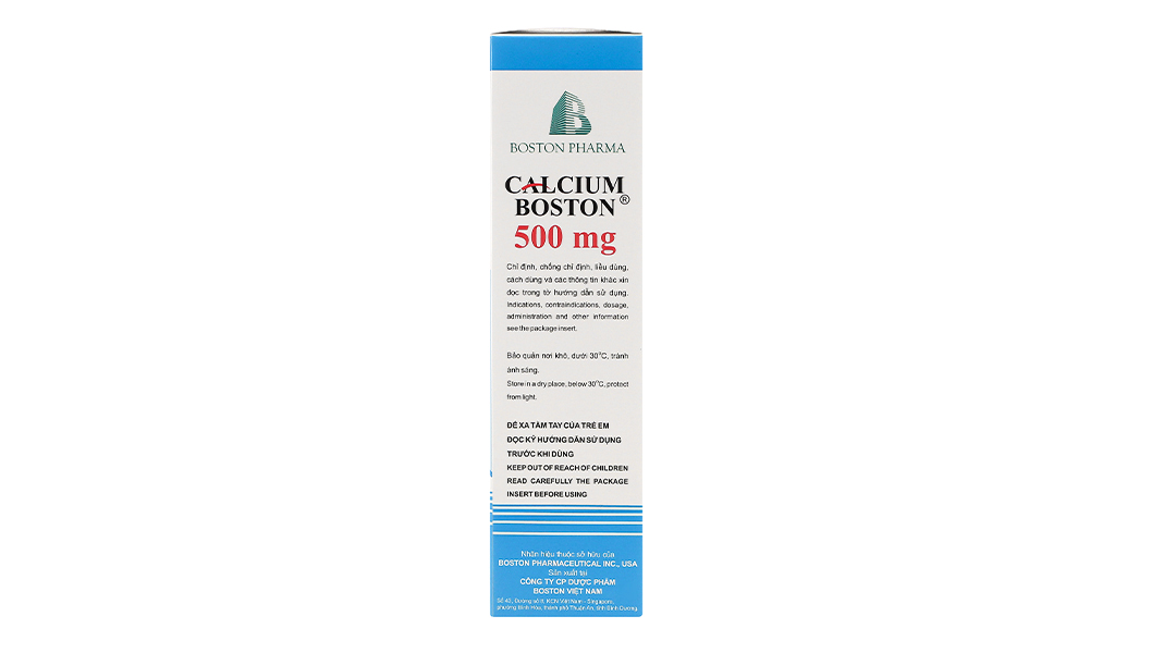 Viên nén sủi bọt Calcium Boston 500mg trị loãng xương, nhuyễn xương