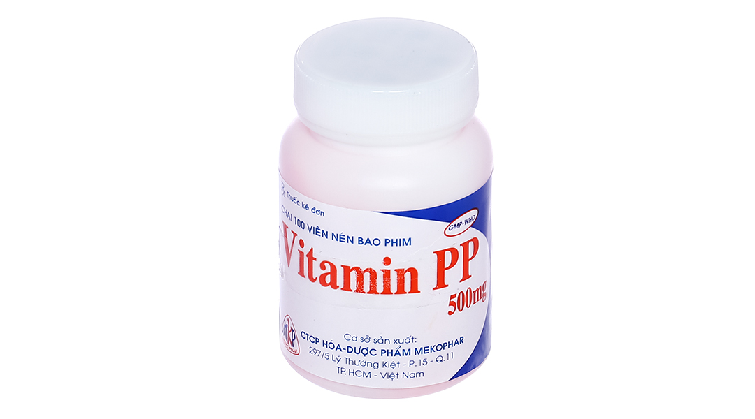 Vitamin PP Mekophar 500mg trị thiếu nicotinamide