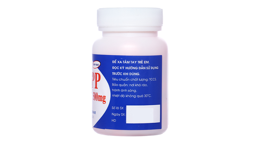 Vitamin PP Mekophar 500mg trị thiếu nicotinamide