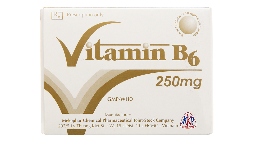 Vitamin B6 Mekophar 250mg trị thiếu máu, ngừa co giật