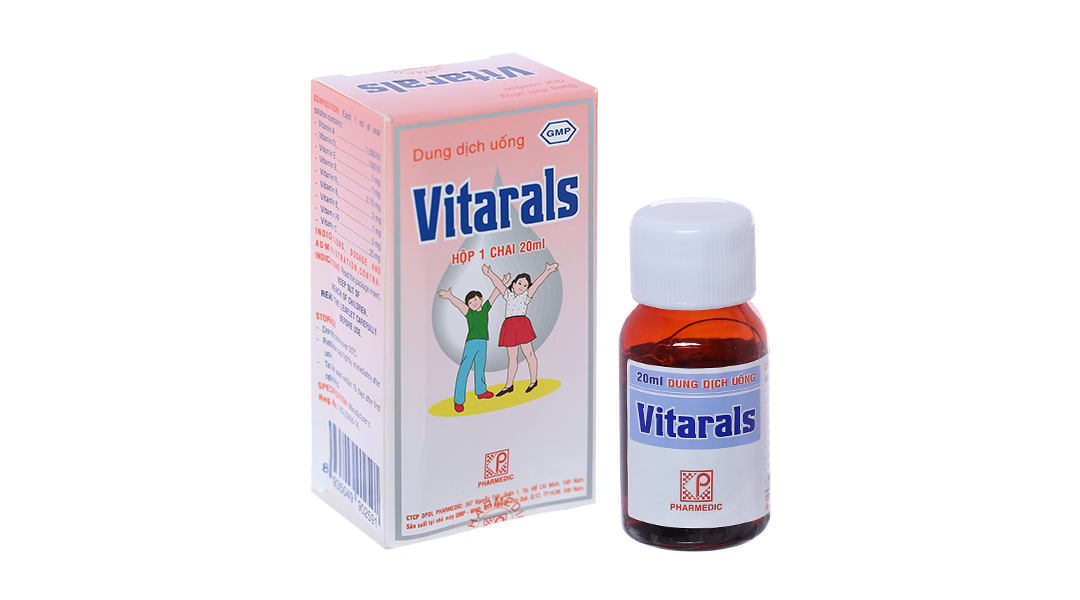 Dung dịch uống Vitarals bổ sung vitamin, trị còi xương