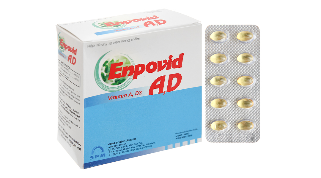 Enpovid A,D trị còi xương, nhuyễn xương