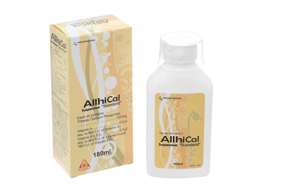 Hỗn dịch uống AllhiCal trị thiếu Canxi và Vitamin A, D