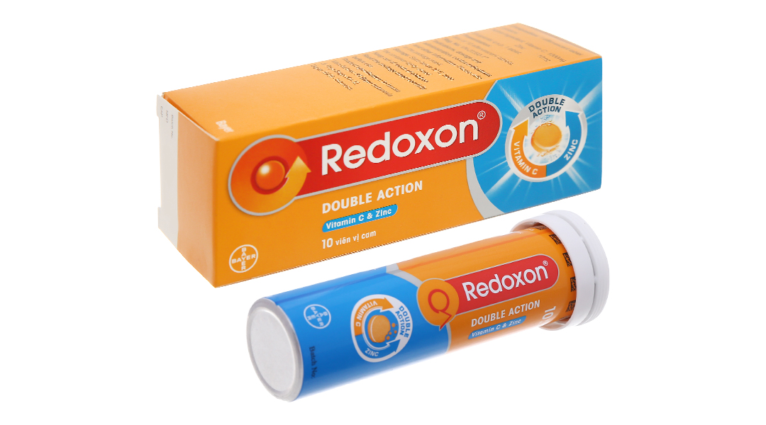 Viên sủi Redoxon Double Action bổ sung vitamin C và kẽm, tăng đề kháng