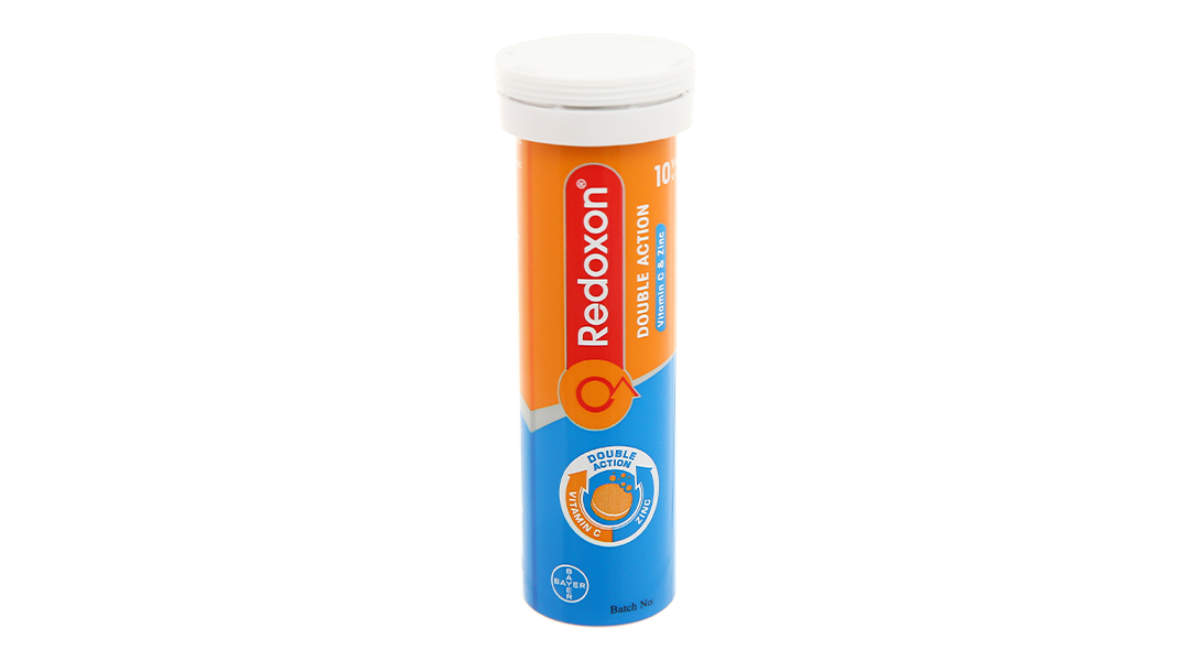 Viên sủi Redoxon Double Action bổ sung vitamin C và kẽm, tăng đề kháng