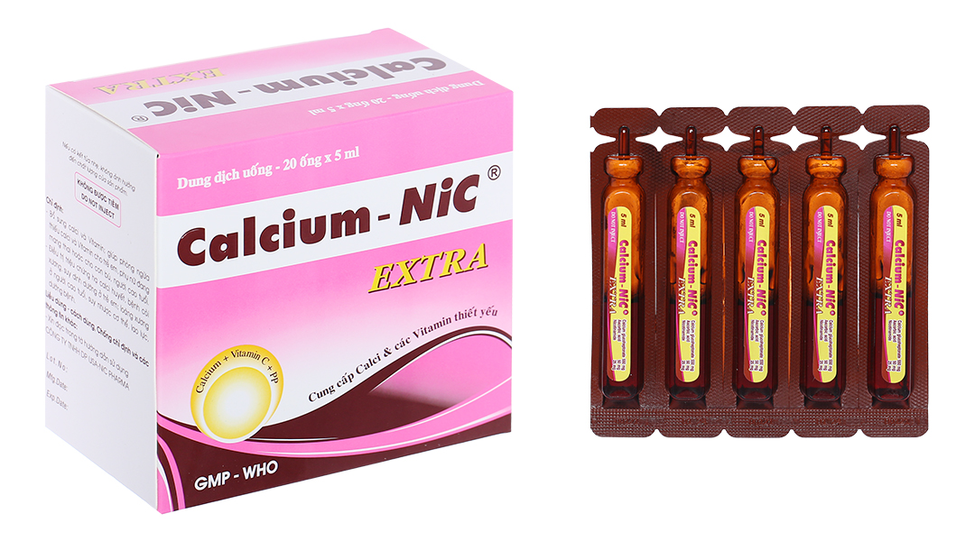 Dung dịch uống Calcium-Nic Extra bổ sung calci và vitamin