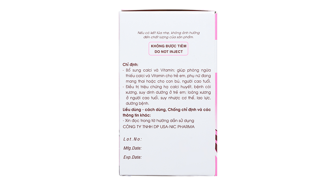 Dung dịch uống Calcium-Nic Extra bổ sung calci và vitamin