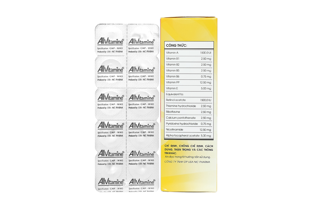 Allvitamine bổ sung vitamin