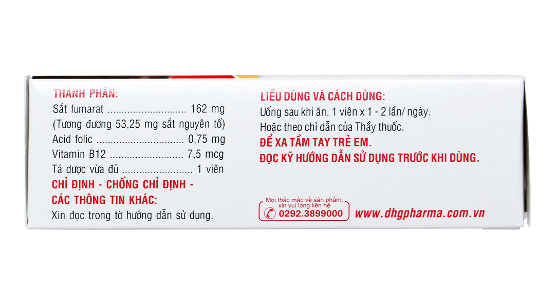Bofit F trị thiếu máu do thiếu sắt, acid folic