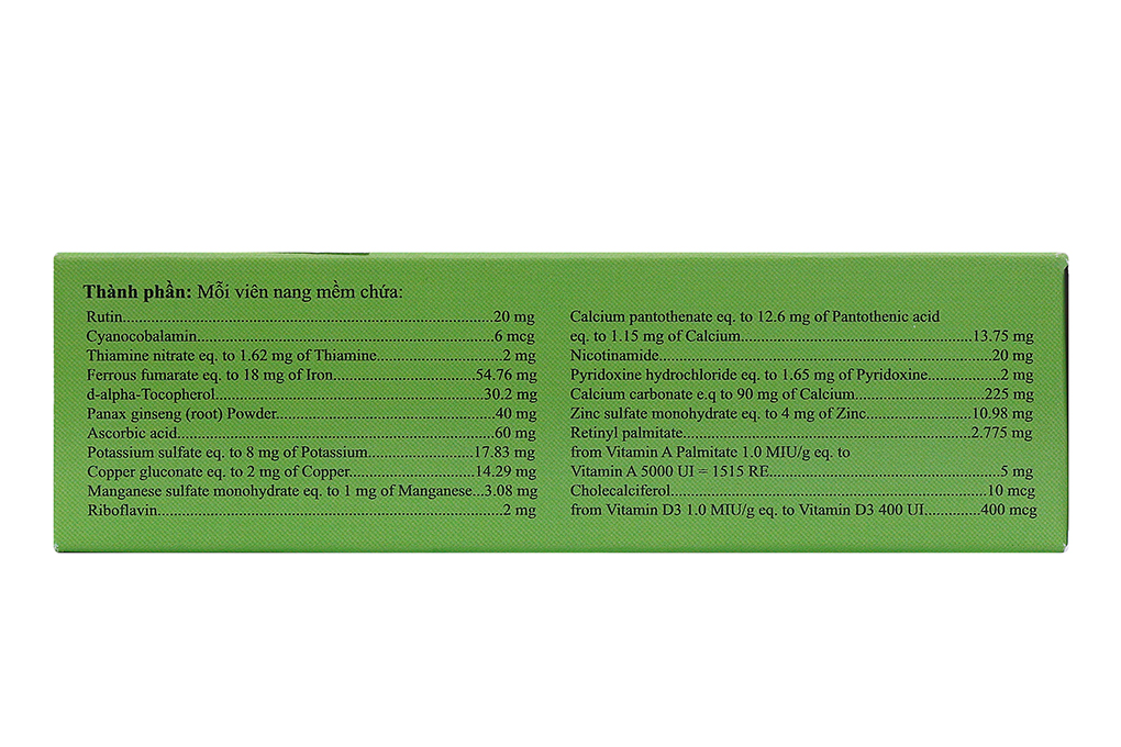 Geotonik bổ sung vitamin và khoáng chất