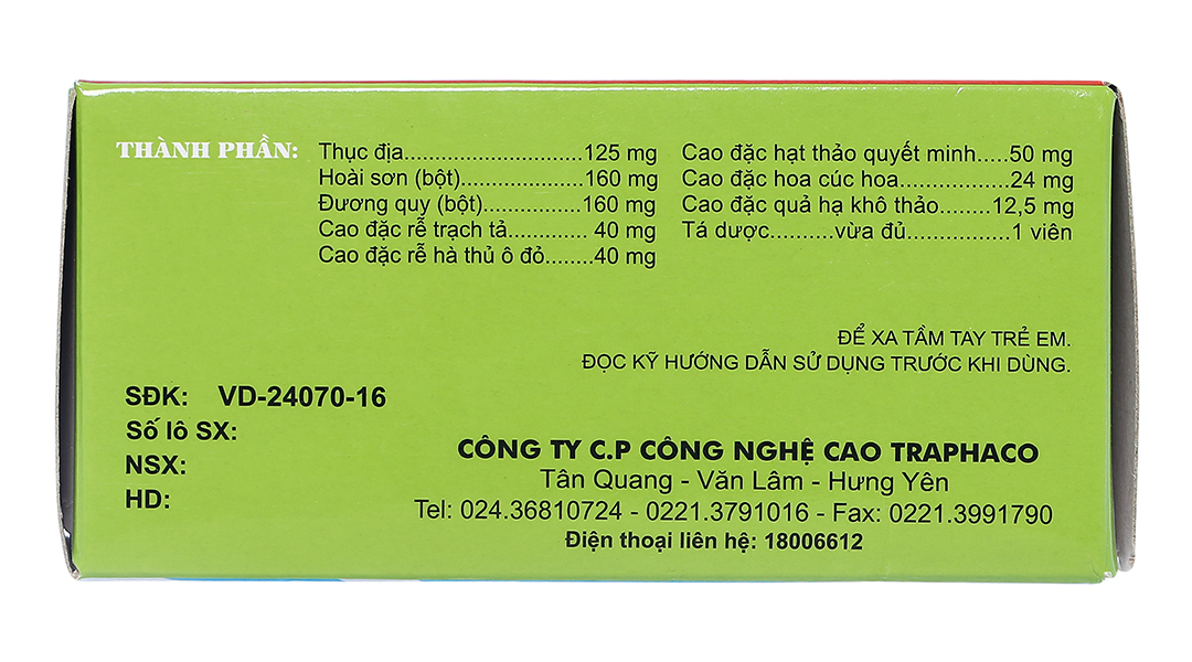 Sáng mắt Traphaco trị các bệnh về mắt, suy giảm thị lực