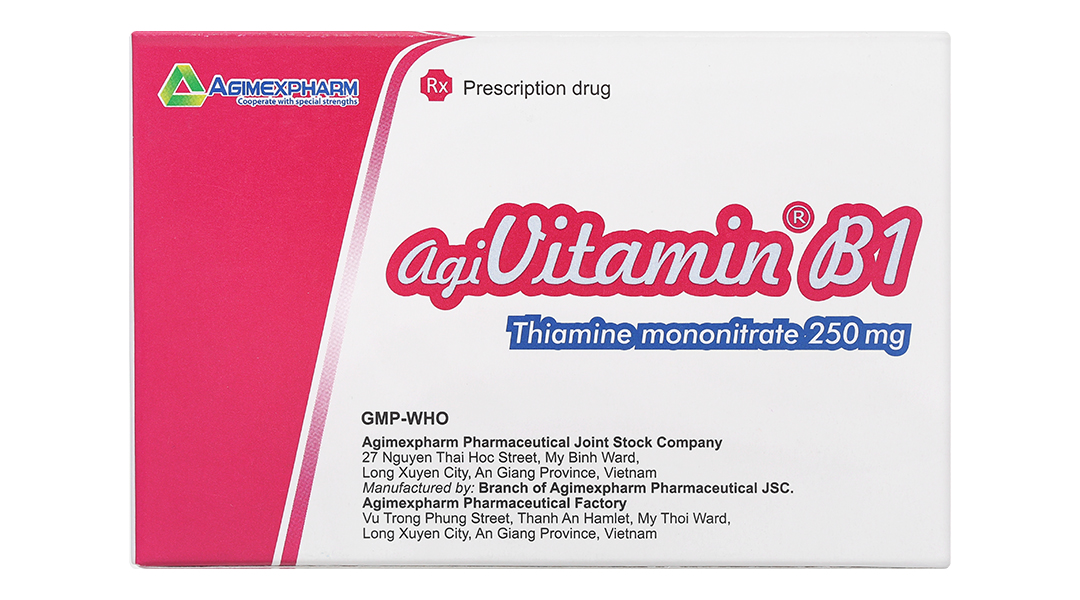 Agivitamin B1 250mg trị thiếu thiamin