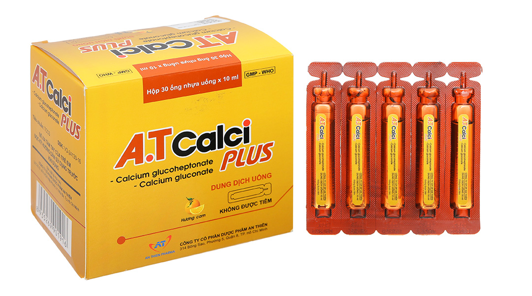 Dung dịch uống A.T Calci Plus cung cấp canxi cho cơ thể