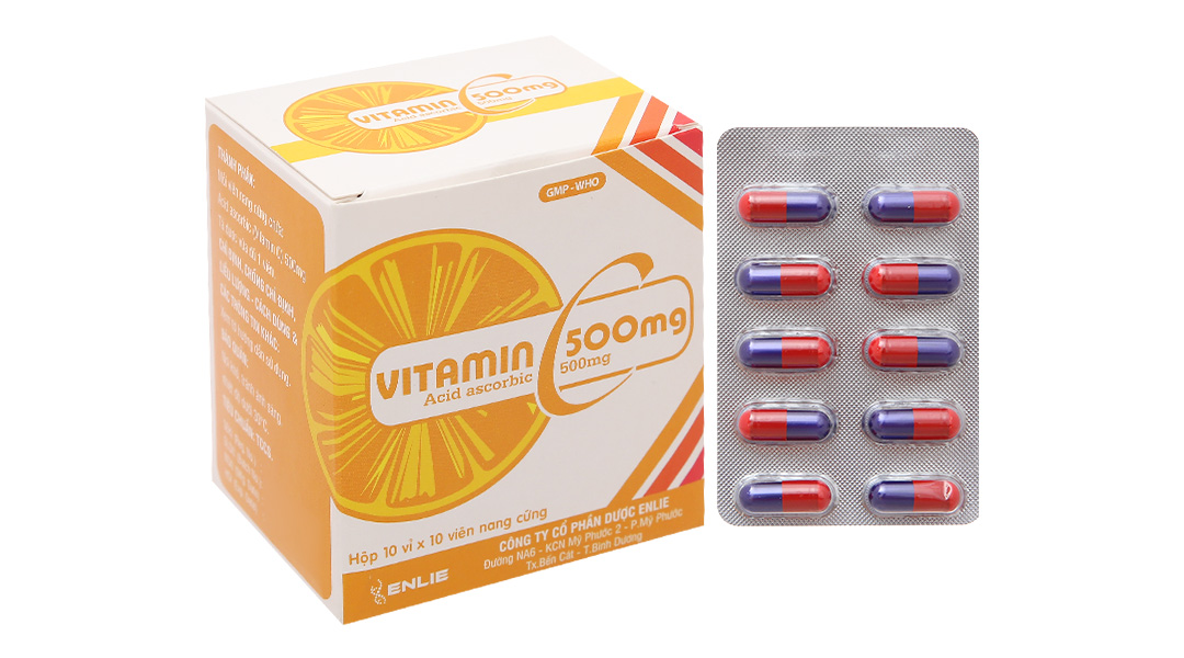 Vitamin C Enlie 500mg trị bệnh do thiếu hụt vitamin C