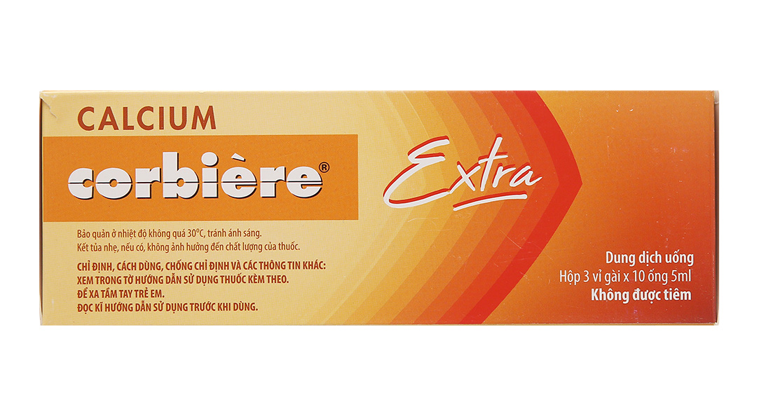 Dung dịch uống Calcium Corbière Extra bổ sung canxi, trị loãng xương